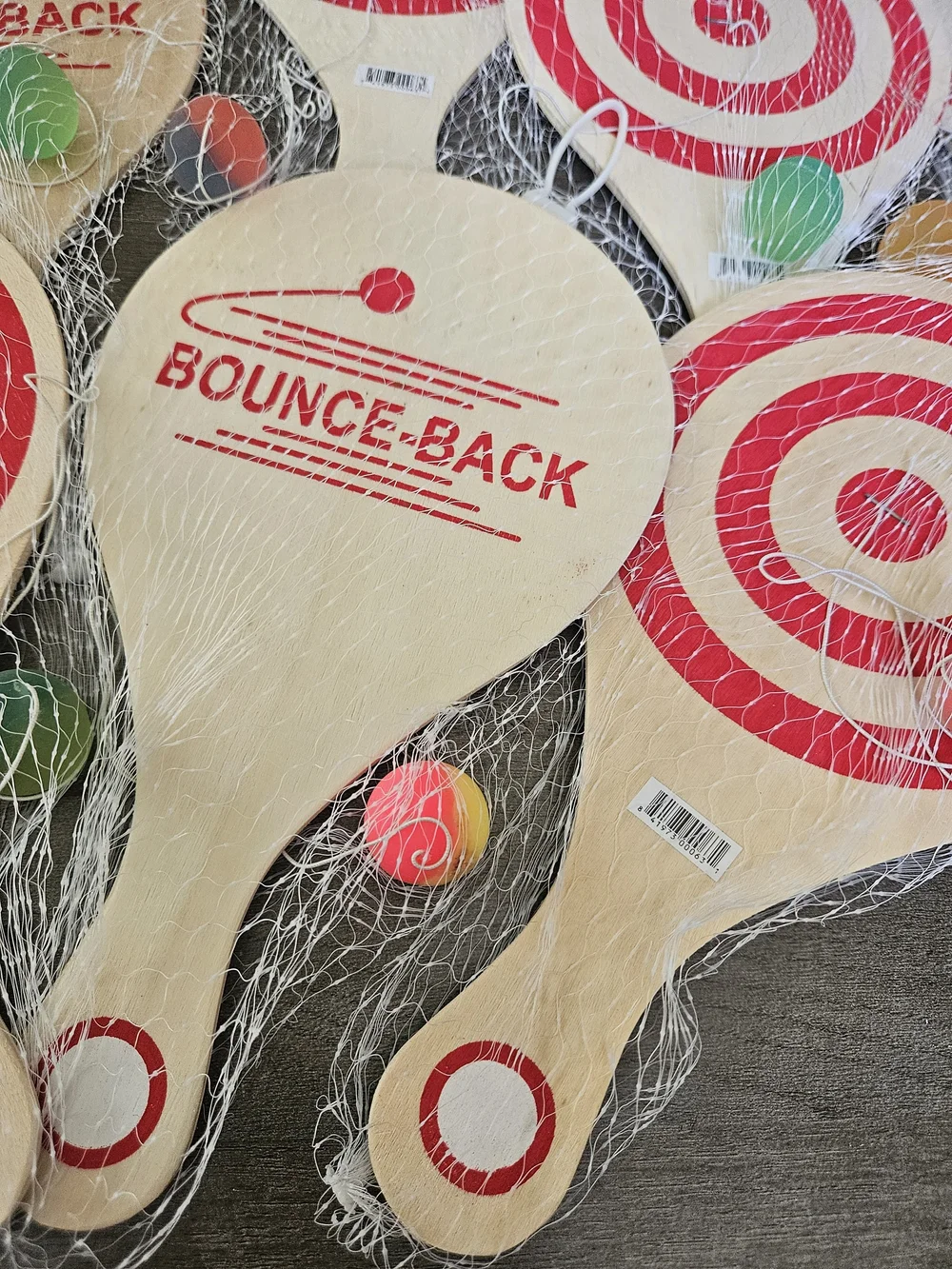 New Bounce-Back Red Target Paddle Ball (11 )